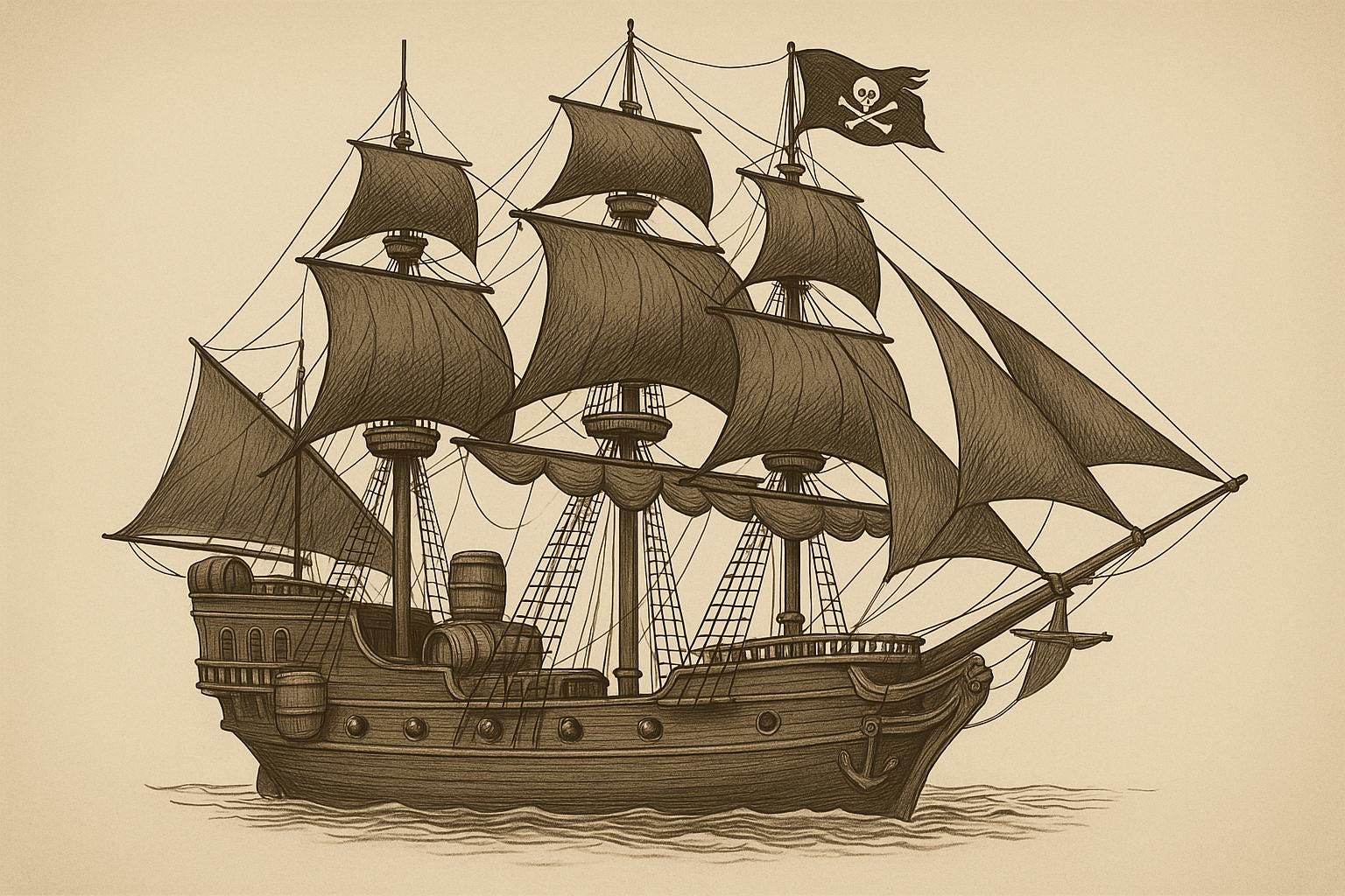 DIY海賊船模型計画：木製ガレオン船の設計図（PDFダウンロード