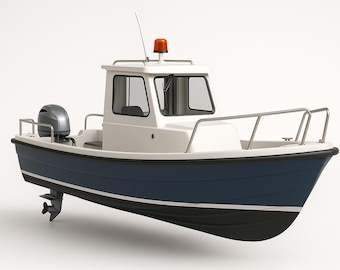 Small Utility Boat Model Plan PDF: DIY Workboat Building Blueprint