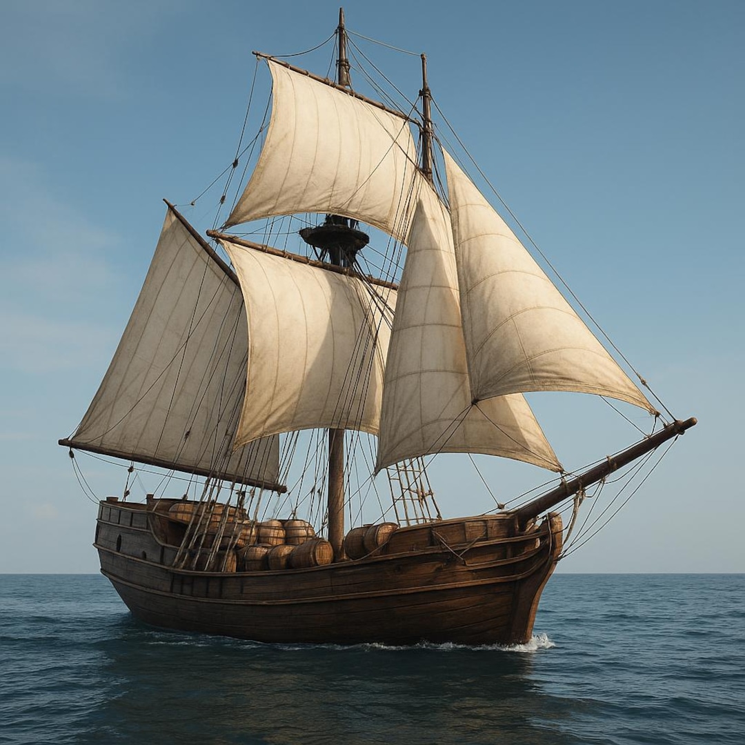 クラシックな木製帆船の模型プラン | DIY船の設計図 | 航海をイメージ