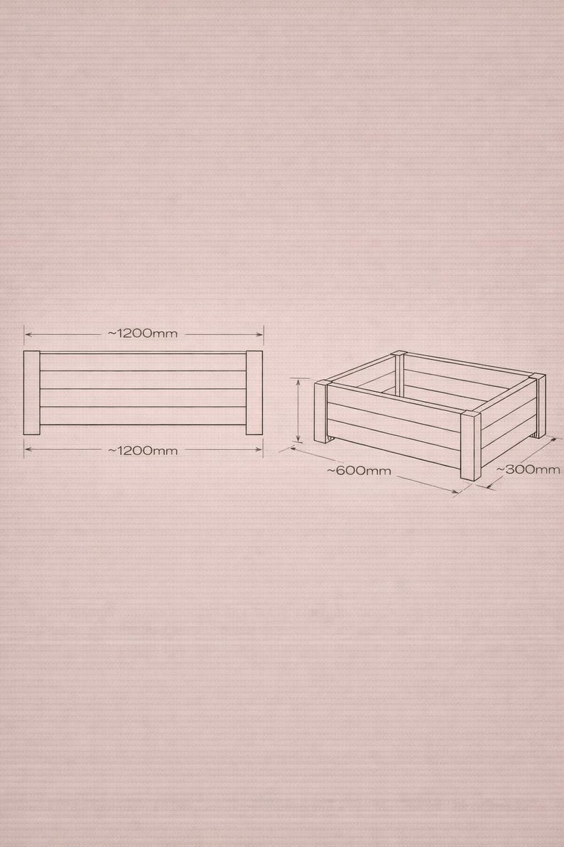 DIY Raised Garden Bed Planter Box Plans (PDF) | Wooden Vegetable Garden ...