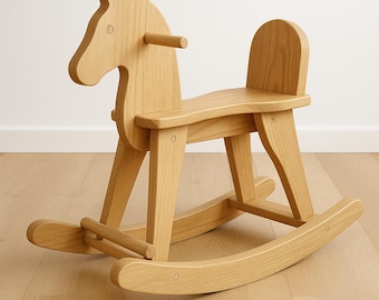 Wooden Rocking Horse Plan – DIY Ride-On Toy Blueprint | Kids Wooden Rocker Printable PDF