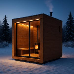 Progetto di lavorazione del legno per sauna cubica: progetto di spa moderna per esterni (PDF)