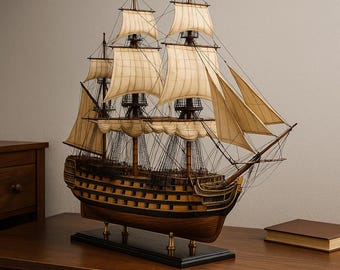 HMS Victory Ship Model Plan PDF – British Warship Blueprint – Trafalgar Naval DIY Download