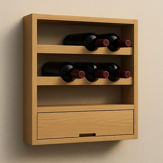 Hidden Storage Wine Rack – Wall Mounted DIY Shelf Plan