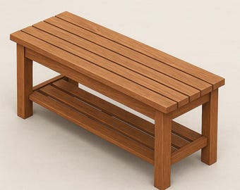 PDF DIY プラン - デジタル ダウンロード - 木製ガーデン ベンチ - L