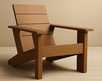 Plano de carpintería para silla Adirondack: plano de silla de exterior DIY