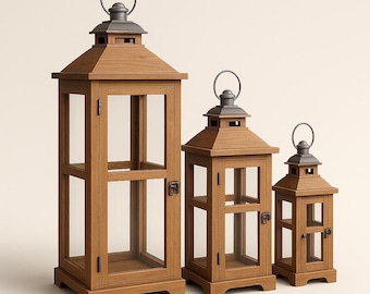 Lanterne Bougeoir En Bois Classique Vanguard Universal - Déco Haute Qualité