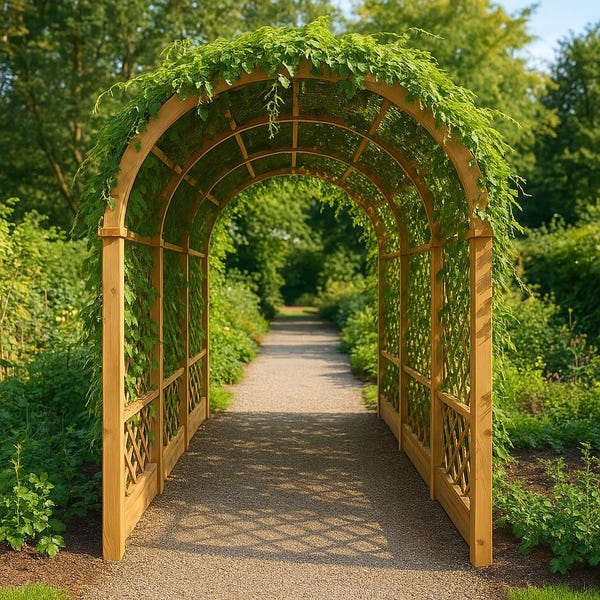 Túnel de jardín secreto: plano de pérgola de madera (DIY) - Plano de arco de jardín (PDF)