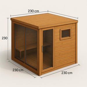 Modern Cube Sauna DIY Plan: Outdoor Garden Sauna Blueprint