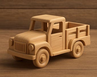 Wooden Pickup Truck Plan - DIY Toy for Kids - Printable PDF Woodworking Project