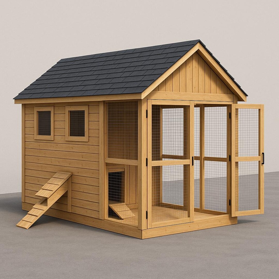 DIY Chicken Coop Woodworking Plan: Rustic Backyard Hen House (PDF ...