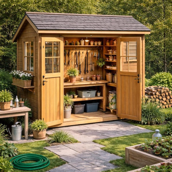 Garden Shed Plans PDF | DIY Wooden Garden House