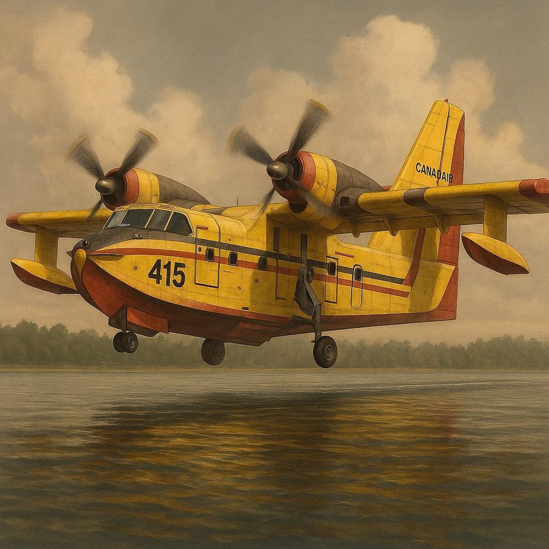 Canadair CL-215 Firefighting Plane – DIY Wooden Aircraft Blueprint