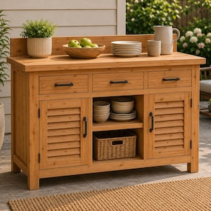 Outdoor buffet cabinet