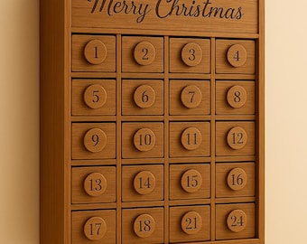 Advent Calendar Box Woodworking Plan | DIY Christmas Countdown (PDF Download)