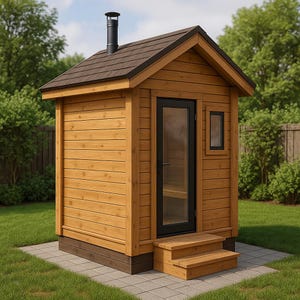 DIY Mini Sauna Cabin Woodworking Plan: Rustic Outdoor Spa (Digital Download)