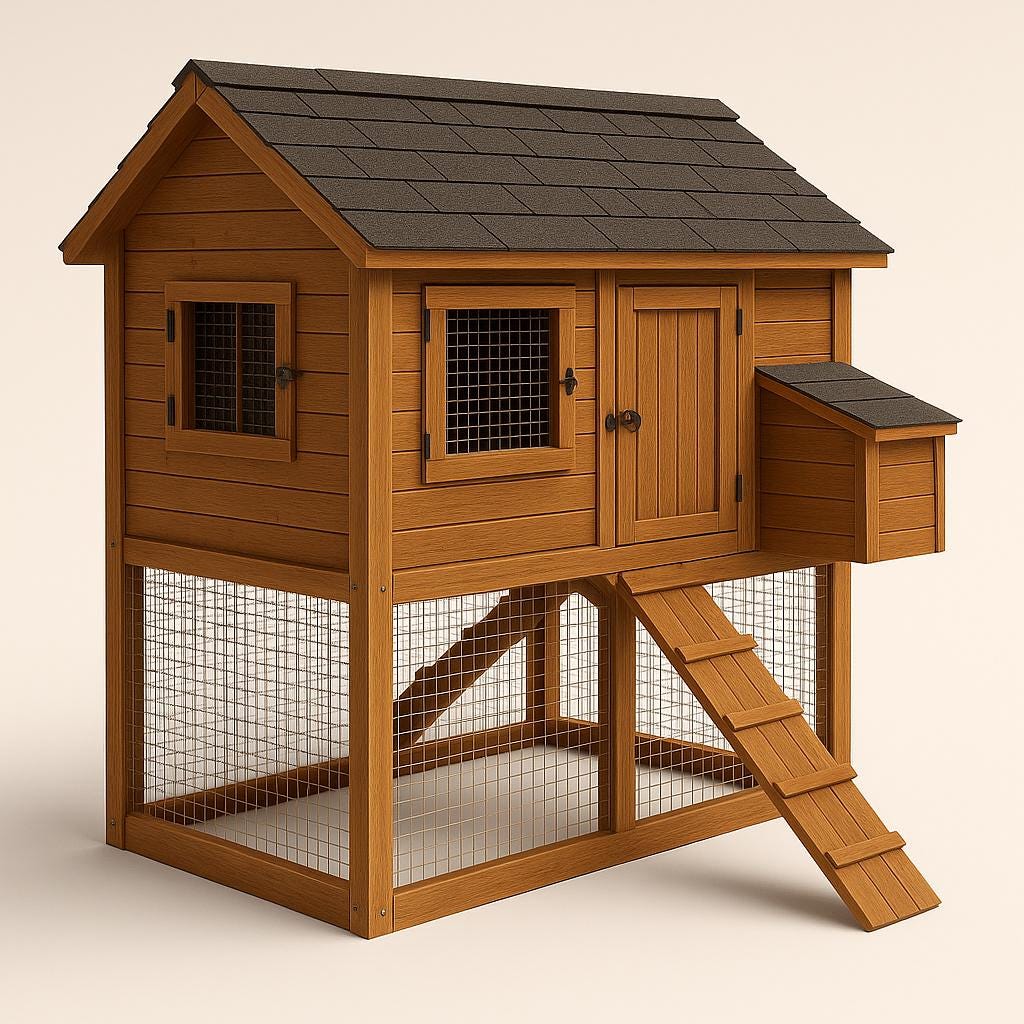 DIY Chicken Coop Plan - Wooden Hen House PDF Blueprint for Backyard - Etsy