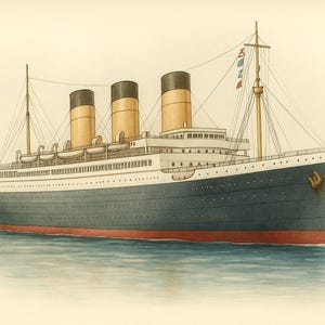 Nowoczesny model statku wycieczkowego Plan PDF – DIY Ocean Liner Blueprint z wymiarami – Natychmiastowe pobranie