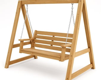 Nordic Wooden Garden Swing Seat: DIY Assembly Kit