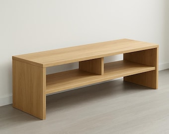 Plan houten tv-meubel zelf maken – minimalistische lage standaard pdf-blauwdruk