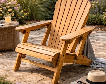 Folding Adirondack Chair Plans PDF | DIY Wooden Outdoor Chair