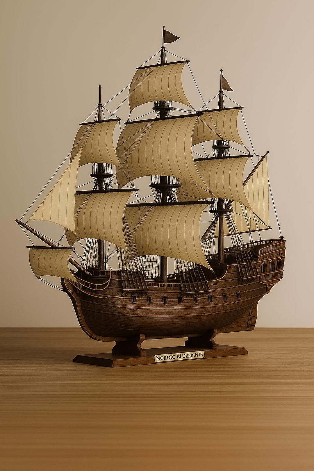 バイキングロングシップ模型設計図 – 趣味家やコレクターのためのDIY