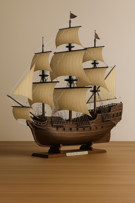 バイキングロングシップ模型設計図 – 趣味家やコレクターのためのDIY