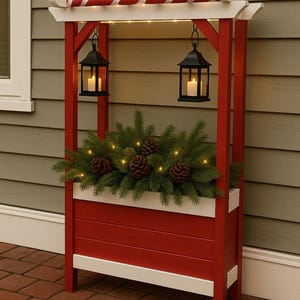 Julpergolaplanter – A4 utskrivbar träbearbetningsmall och gör-det-själv-högtidsdekorationsplan