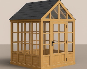 Nordic Greenhouse Woodworking Plan, DIY Scandinavian Garden House (PDF)
