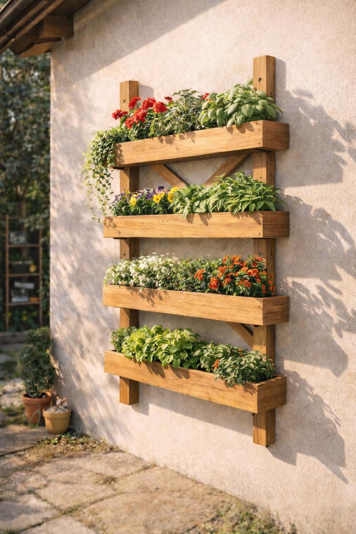 Wooden Vertical Garden Planter Plans | DIY Herb Tower Build Guide (PDF ...