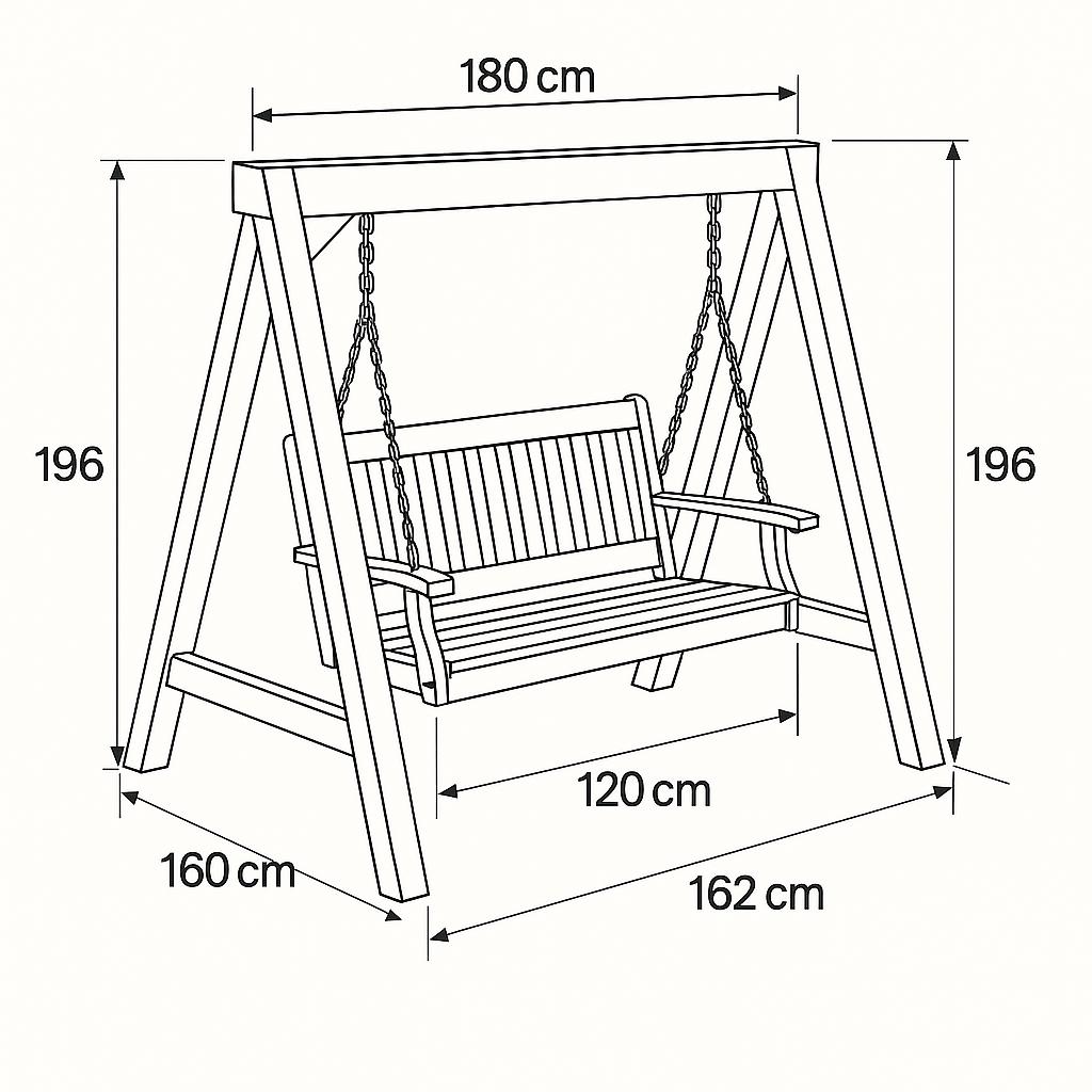 Wooden Garden Swing Plan – DIY Outdoor Porch Swing Blueprint - Etsy