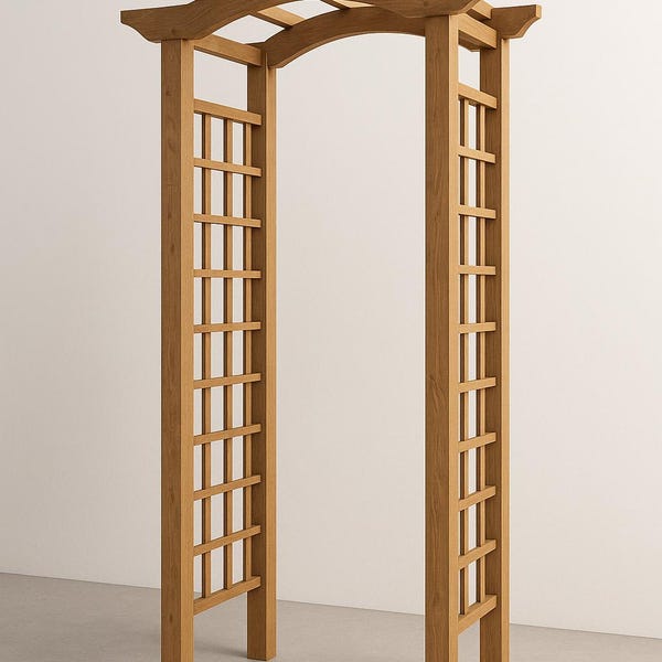 Plan de tonnelle de jardin bricolage | Arche en bois avec treillis (téléchargement numérique)