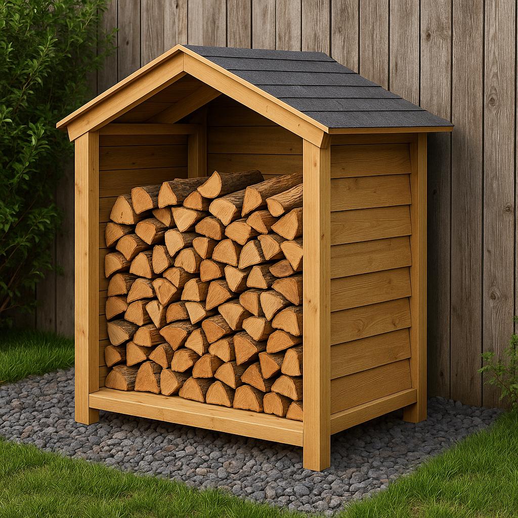 Abri de bois de chauffage hexagonal - Plan de rangement du bois extérieur bricolage - Abri de bûches rustique PDF