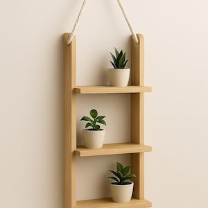 Pflanzenhängeregal Holzbearbeitungs-Plan: DIY Boho Home Decor (PDF)