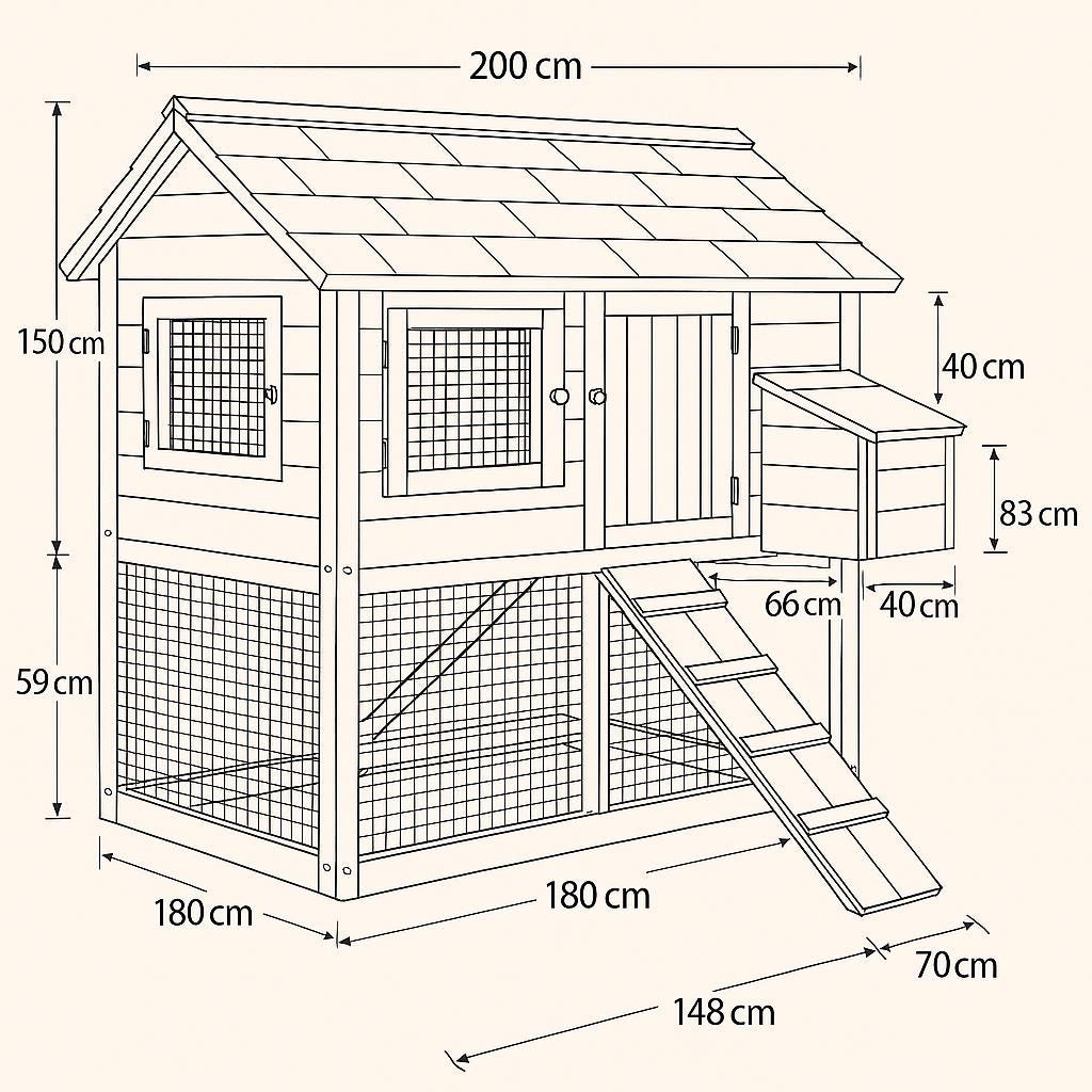 DIY Chicken Coop Plan - Wooden Hen House PDF Blueprint for Backyard - Etsy
