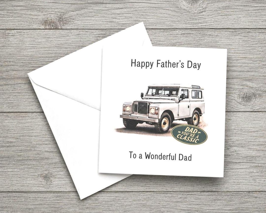 Range Rover Dad Land Rover Father's Day Card, Classic Car Dad, Personalised Greeting - Etsy