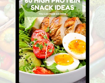 High-Protein Snack Ideas | Easy Protein Snacks | Simple Food Ideas | Digital Download PDF