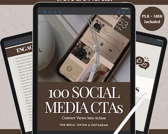 Paquete de 100 llamadas a la acción para redes sociales / Estrategia de contenido sin rostro (Descarga digital)