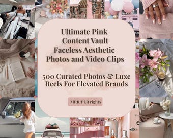 Carretes y fotos de Pink Faceless, contenido de coches de lujo (MRR + PLR)