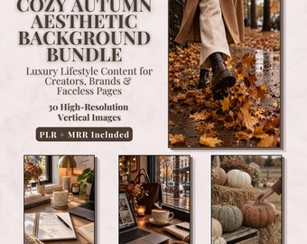 Cozy Autumn Aesthetic Stock Photos, 30 Fall Lifestyle Images for Instagram, Pinterest & Faceless Content Creators
