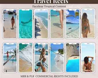 Vídeos de viajes a la playa / Contenido tropical anónimo (PLR MRR)