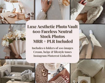 600 fotos de stock beige / Imágenes de estilo de vida de lujo (descarga digital)