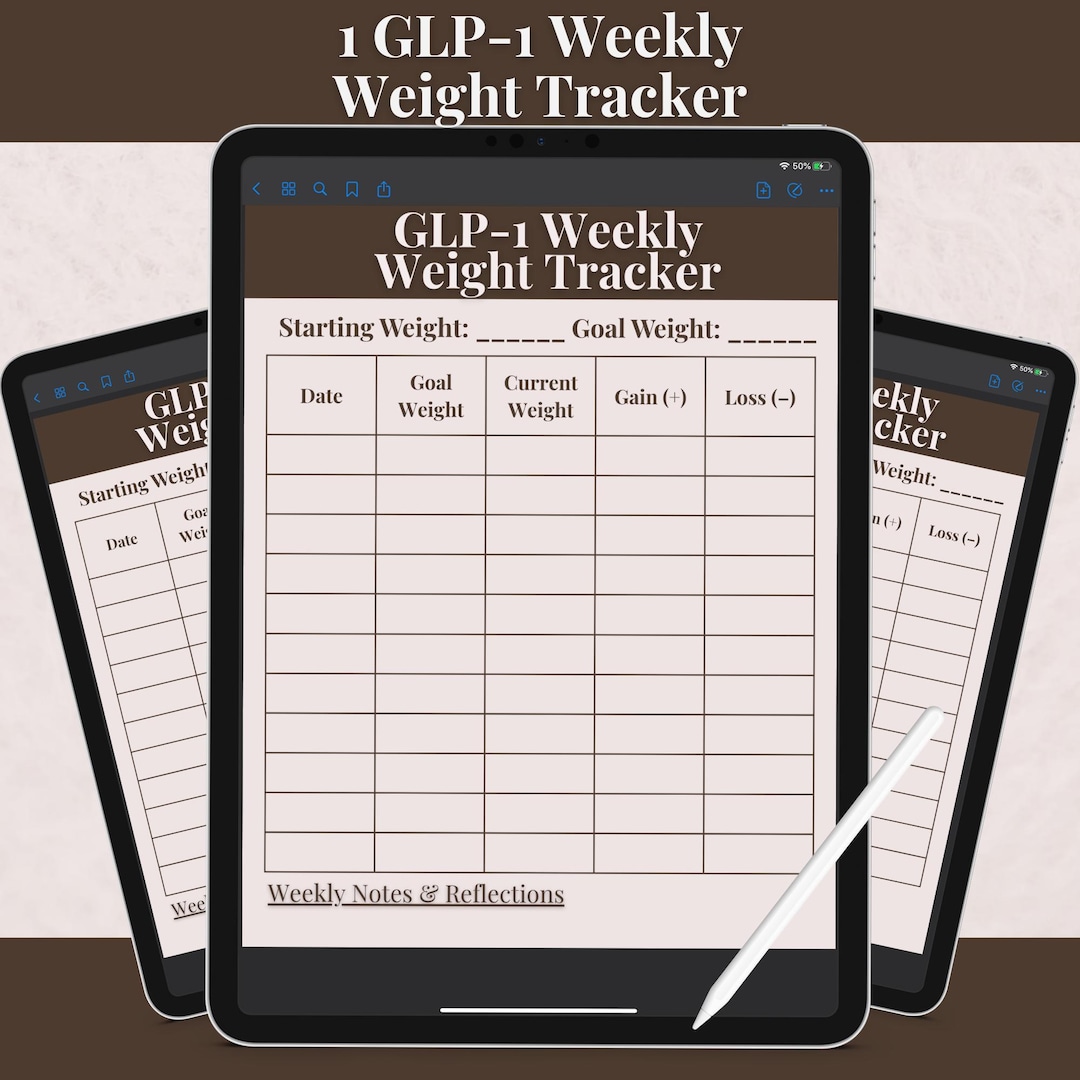 GLP-1 Weekly Weight Tracker Printable | Weight Loss Tracker PDF GLP1 ...