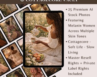 Fotos de archivo de Melanin Soft Life / Paquete Cottagecore sin rostros (Descarga digital)