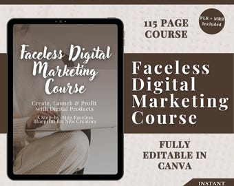 Curso de marketing digital sin rostro MRR, Master Resell Rights Canva, PLR Digital Wealth Guide, Vender en Instagram Resell Done For You