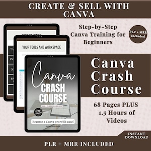 Canva クラッシュコース：初心者向けビデオチュートリアル（PLR + MRRライセンス）