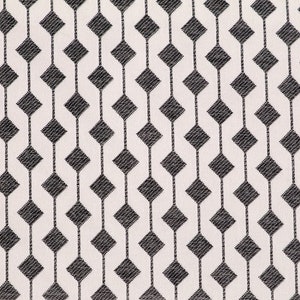 Custom Curtains Drapes Valance Roman Shade Shower Curtains 3D Black White Geometric Diamond Pattern Embroidery Fabric