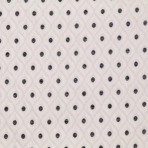 Custom Curtains Drapes Valance Roman Shade Shower Curtains 3D Black White Geometric Diamond Dots Pattern Embroidery Fabric
