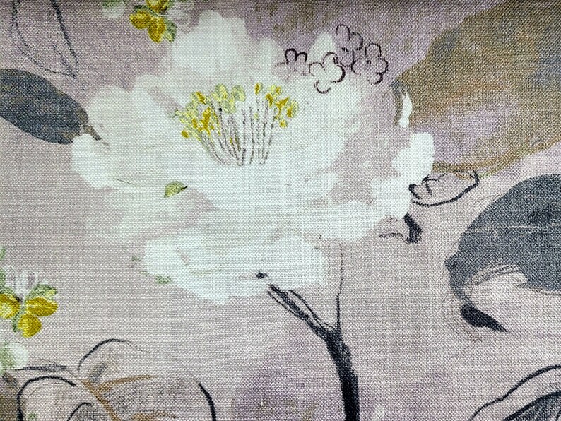 Custom Curtains Valance Roman Shade in Pink Modern Floral Luxury Pattern Fabric Bild 1