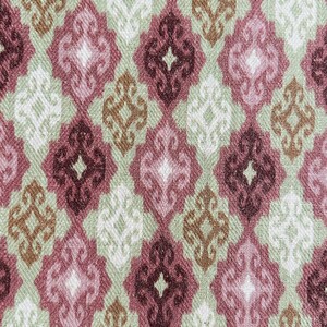 Panel de cortina Ikat indio: tela en tonos marrón rosado, verde y rosa imagen 6